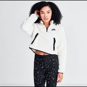 Nike Women's Sportswear QuarterZip Fleece Crop Top
